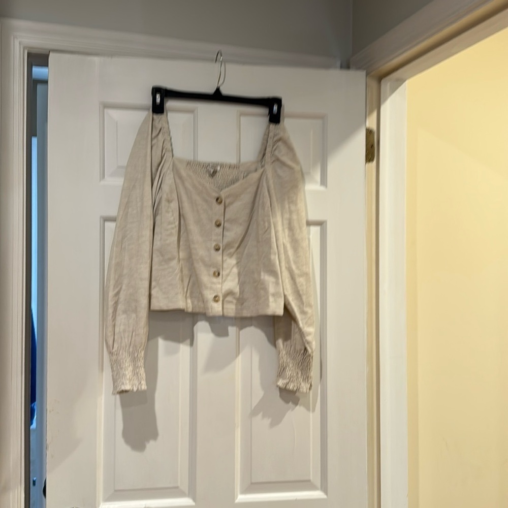 Madewell Cropped Corduroy Top